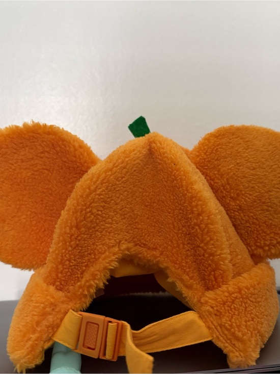 Disney Mickey Sherpa Halloween Pumpkin Jack-o-Lantern Beanie Ear Hat-furry main image 3